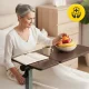 Overbed Table on Wheels 4FIZJO ULTRA Adjustable, Walnut