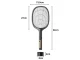 Electric Fly Swatter with UV Lamp and Stand, Black