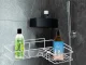 Loft Corner Bathroom Shelf, No Drilling, White