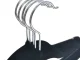 Velvet Clothes Hangers, Non-Slip, 20 pcs, Black