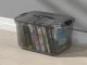 Storage Box with Lid and Handle, 20L, Black
