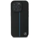 Apple iPhone 16 Pro Max 6.9\" Mercedes MB Blue Line Leather MagSafe Case Cover, Black