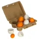 Toy wooden eggs for kids, 6 pcs