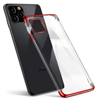 Case for Samsung Galaxy A13 5G Clear Color 0.3mm with Metallic Frame, Red