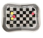 Inflatable water mat black and white with squares 65cm x 50cm