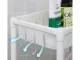 Mobile Storage Cart on Wheels, 3 Tiers, White
