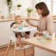 ECOTOYS 6-in-1 Convertible Baby High Chair with Removable Tray, Grey