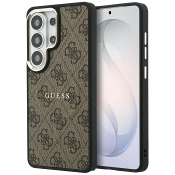 Guess 4G Embossed Ring MagSafe Case for Samsung Galaxy S26 Ultra, Brown