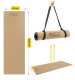 4Fizjo 1188 Non-Slip Cork Yoga Mat, 4 mm, Brown/Black