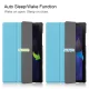 Samsung Galaxy Tab A8 10.5 (2021) (2022) (SM-X200/X205) Trifold Stand PU Leather Hard Protective Cover Case, Sky Blue