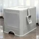 Covered Cat Litter Box with Pull-Out Drawer and Scoop, Grey