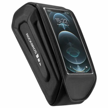 Rockbros 30120064001 Waterproof Frame Bicycle Bag with Phone Case, Black