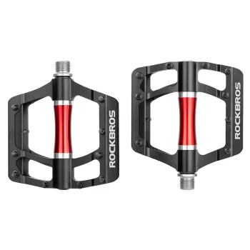 Rockbros 2020-12CBK Platform Aluminum Bicycle Pedals, Black