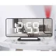 Izoxis 19576 LED Alarm Clock with Projector and Mirror, Black