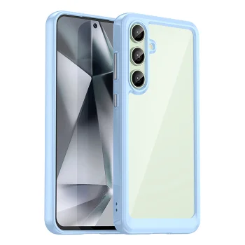 Outer Space Case for Samsung Galaxy S24 FE with Gel Frame, Blue