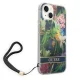 Guess Flower Cord Case for iPhone 14, Blue