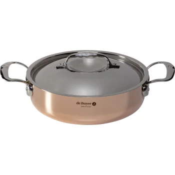 De Buyer Prima Matera Low Saucepot with Lid 24 cm, Induction