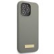 Guess Silicone Logo Plate MagSafe Case for iPhone 13 Pro Max, Grey