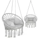 4Fizjo BOHO Garden Swing with Cushion, Grey