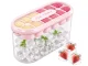 Silicone Ice Cube Tray with Container and Lid, 12 Cubes, Pink