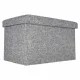 Folding Storage Ottoman 49 x 31 x 29 cm, Grey