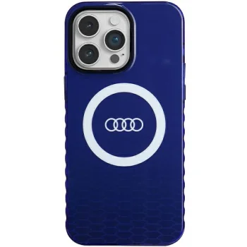Audi iPhone 14 Pro Max Case IML Big Logo MagSafe, Blue