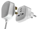 Universal Travel Power Plug Adapter, UK to EU (2-pin), White
