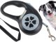 Automatic dog leash with tape, 5m, up to 15kg, black
