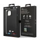 BMW iPhone 14 Plus Case Leather Stamp Tricolor MagSafe, Black