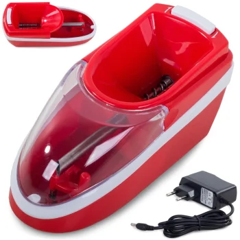 Electric cigarette rolling machine, 8 mm, red