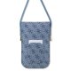 Guess 4G Metal Script Logo Smartphone Handbag, Blue