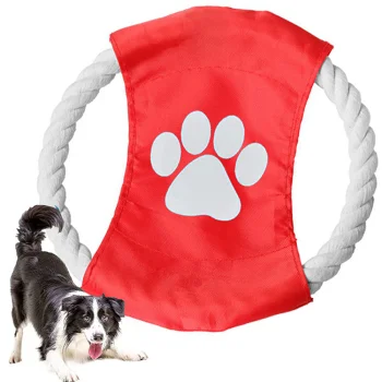 Dog Toy Rope Frisbee, 20 cm, Assorted Colors