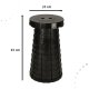 Telescopic Portable Adjustable Height Folding Stool for Camping Festival Hiking BBQ Gardening Fishing, Black