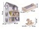 Wooden MDF Play Dollhouse with Furniture, 70cm