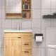 Toilet Paper Holder with Shelf, Black