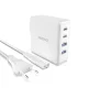 GaN 100W fast wall charger 2 x USB-C / 2 x USB Dudao A100EU - white