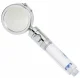 Shower Head with Blue Turbine, Silver/Transparent