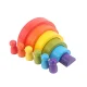 Wooden Rainbow Stacking Blocks with Peg Dolls Jhtoy-281