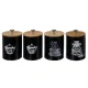 Ruhhy 00024578 Kitchen Storage Container Set, 4 pcs, 1.5L, Matte Black