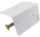 Toilet Paper Holder with Shelf, White-Gold