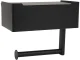 Toilet Paper Holder with Tissue Shelf, Black
