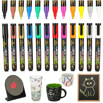 Chalk Markers for Boards and Glass, 12 pcs