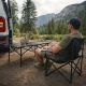 Folding Camping Table 120x55 cm with Bag, Black, MultiGarden
