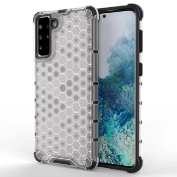 Case for Samsung Galaxy S22+ (S22 Plus) Honeycomb with Gel TPU Frame, Clear