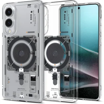 Spigen Ultra Hybrid Mag Case for Samsung Galaxy S25 Edge, Transparent with Print