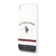 Apple iPhone 8 / 7 / SE (2020) (2022) 4.7\" US Polo Tricolor Pattern Collection Case Cover (USHCI8PCSTRB), White