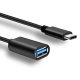 USB-A to USB-C Adapter Cable 19 cm, 60W Power Delivery, 10Gbps, black