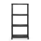 ModernHome 4-Tier Storage Shelving Unit, 61 x 30 x 131 cm, Black