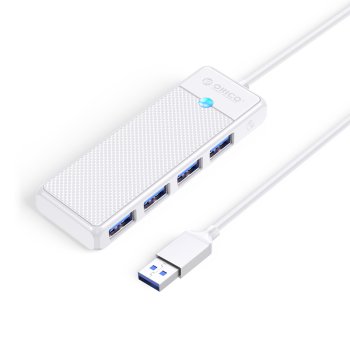 Orico PAPW4A-U3 USB Hub 4-port 4x USB-A 3.0 1m, White
