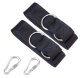 Durable hammock and swing hanging straps, black